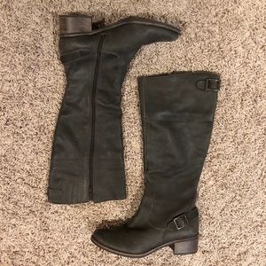 Matisse Grey/Brown Leather Boots - Size 8